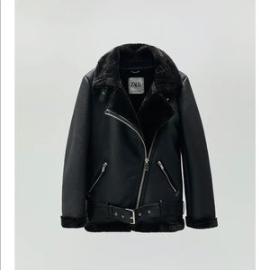 ZARA DOUBLE-FACED BIKER JACKET